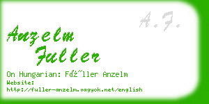 anzelm fuller business card